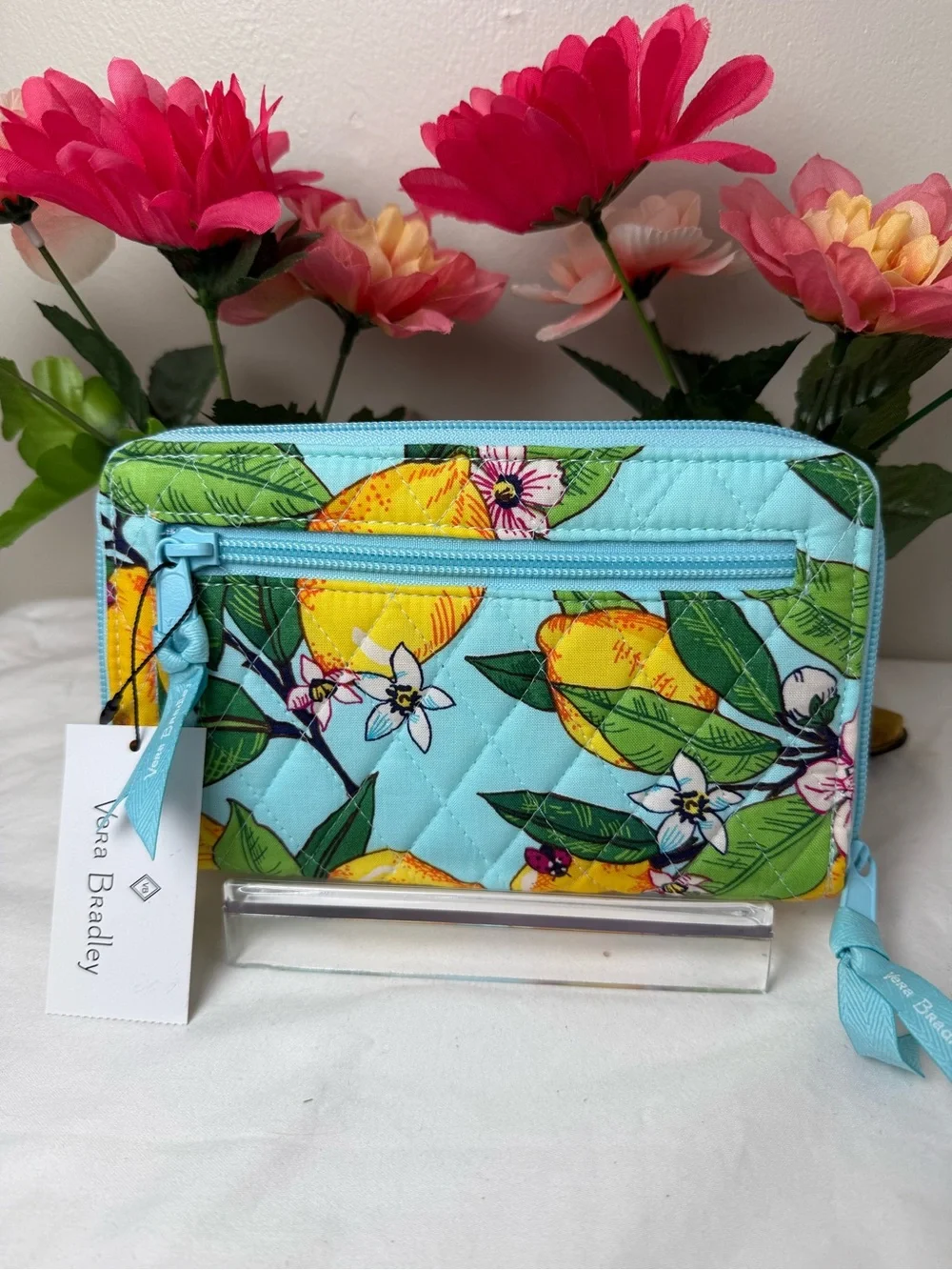 NWT Vera Bradley Lemon Grove RFID Turn Lock Wallet Retired Pattern LAST ONE! - Picture 4 of 9